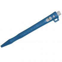 Detectable HD Retractable Pens - Gel Ink (Pack of 50) - Black Ink, Blue Housing, Lanyard