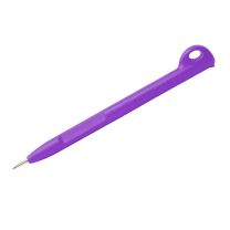 Detectable One-Piece Pens (Pack of 50) - Blue Ink, Purple Housing, Lanyard Loop