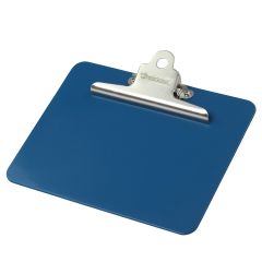 Detectable Plastic Clipboard - A5 landscape, blue with HD stainless steel clip