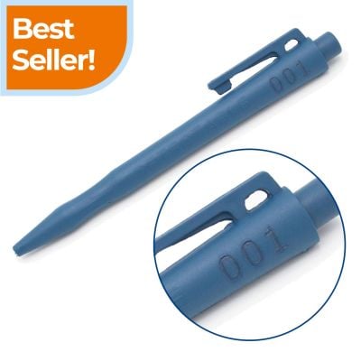 Sequentially Numbered Detectable HD Retractable Pens - Standard Ink (Pack of 50)