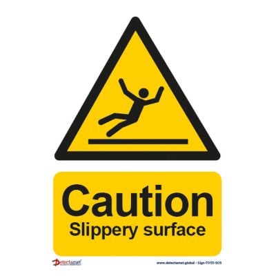 'Caution Slippery Surface' Sign