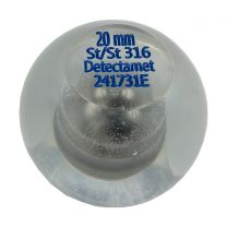 Metal detector Test Ball Manufactured from clear Acrylic