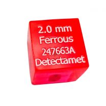 Metal Detector Test Cube Manufactured from Red Acrylic